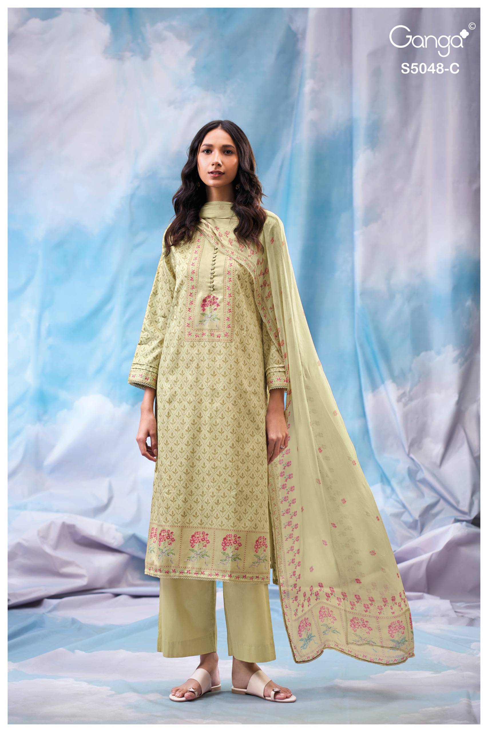 FAANVI 5048 SERIES BY GANGA FASHION Beautiful Colourful COTTON SATIN Dresses At Wholesale Price